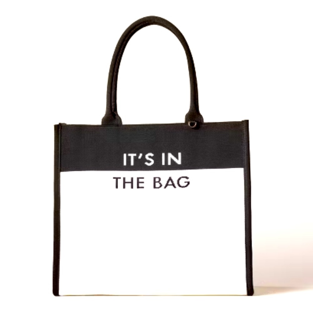 Kate Spade x Target Colorblock Knit Tote Bag White and Black - NWT